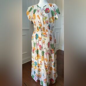 Haver + Blair London Tropical Print Maxi Dress Size Medium